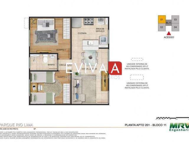 #1613 - Apartamento para Venda em São José do Rio Preto - SP - 2